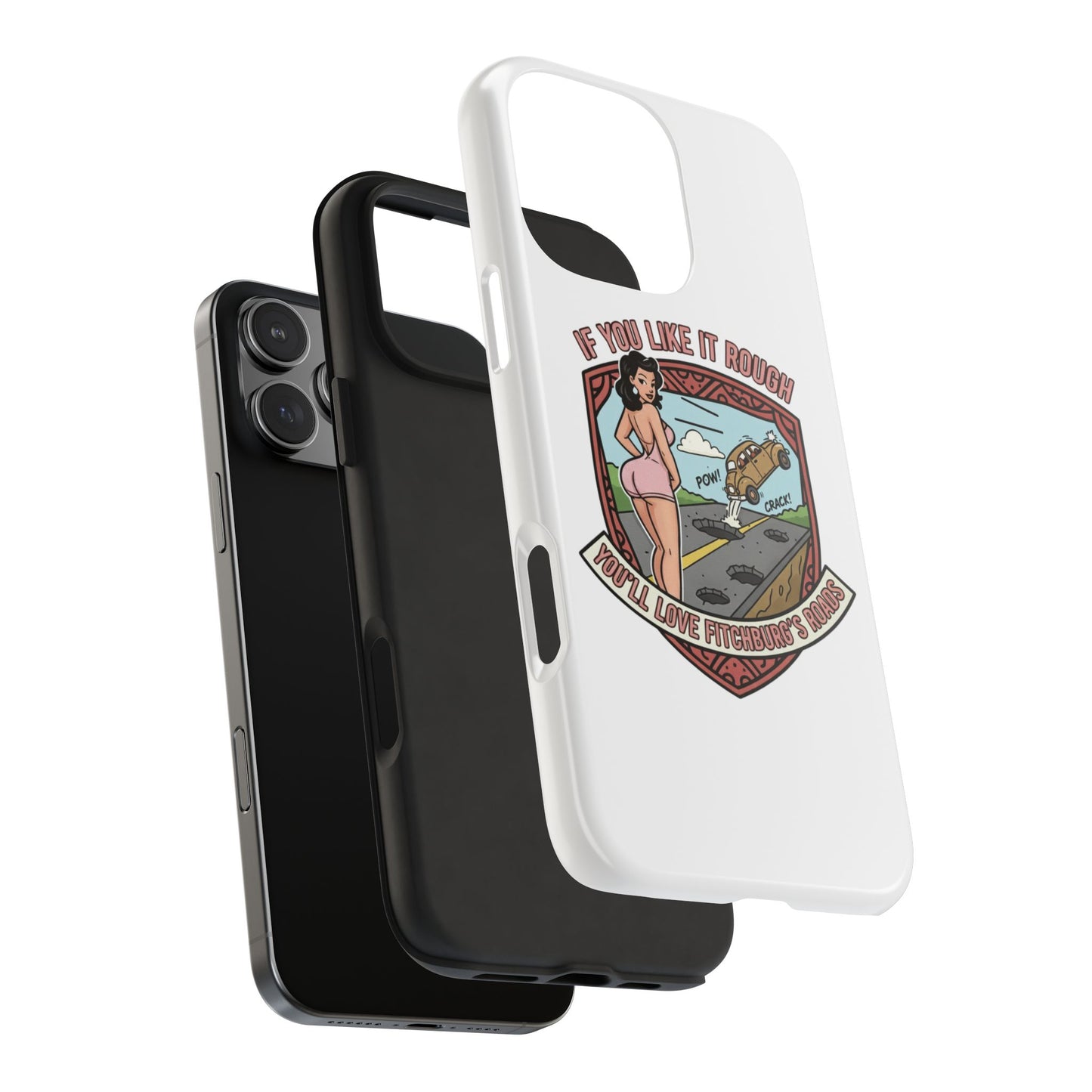 Tough Phone Case — Retro Pinup "If You Like It Rough" Graphic