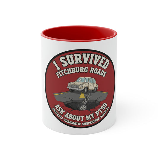 Fitchburg Roads Accent Mug — I Survived