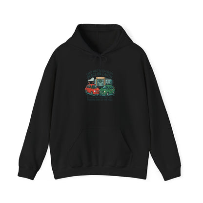 Peace on Earth Hoodie — Vintage Cars Holiday Sweatshirt