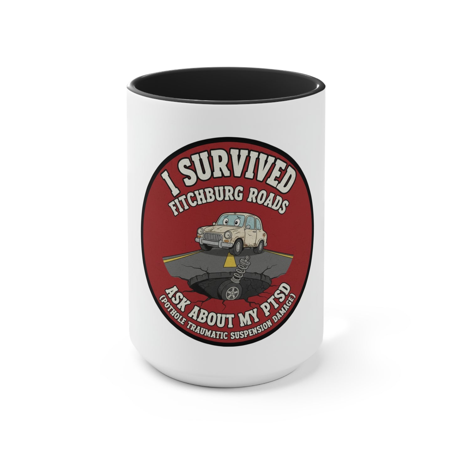 Fitchburg Roads Accent Mug — I Survived