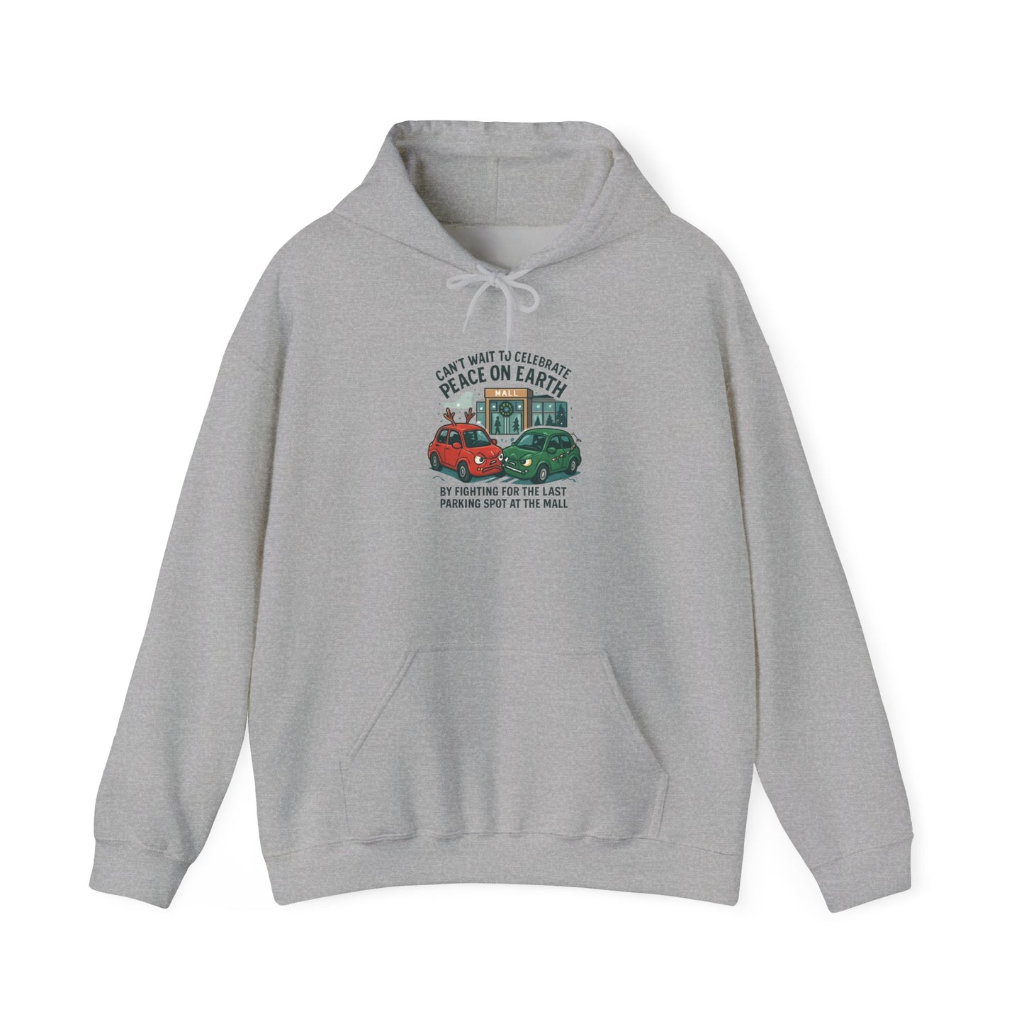 Peace on Earth Hoodie — Vintage Cars Holiday Sweatshirt
