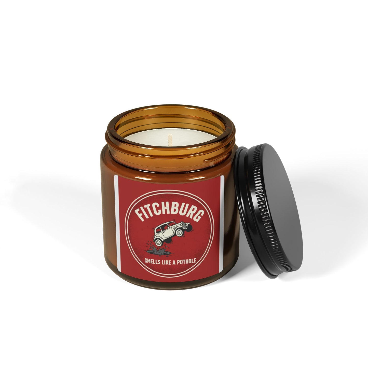 Fitchburg Scented Soy Candle — Amber Jar (Smells Like A Pothole)