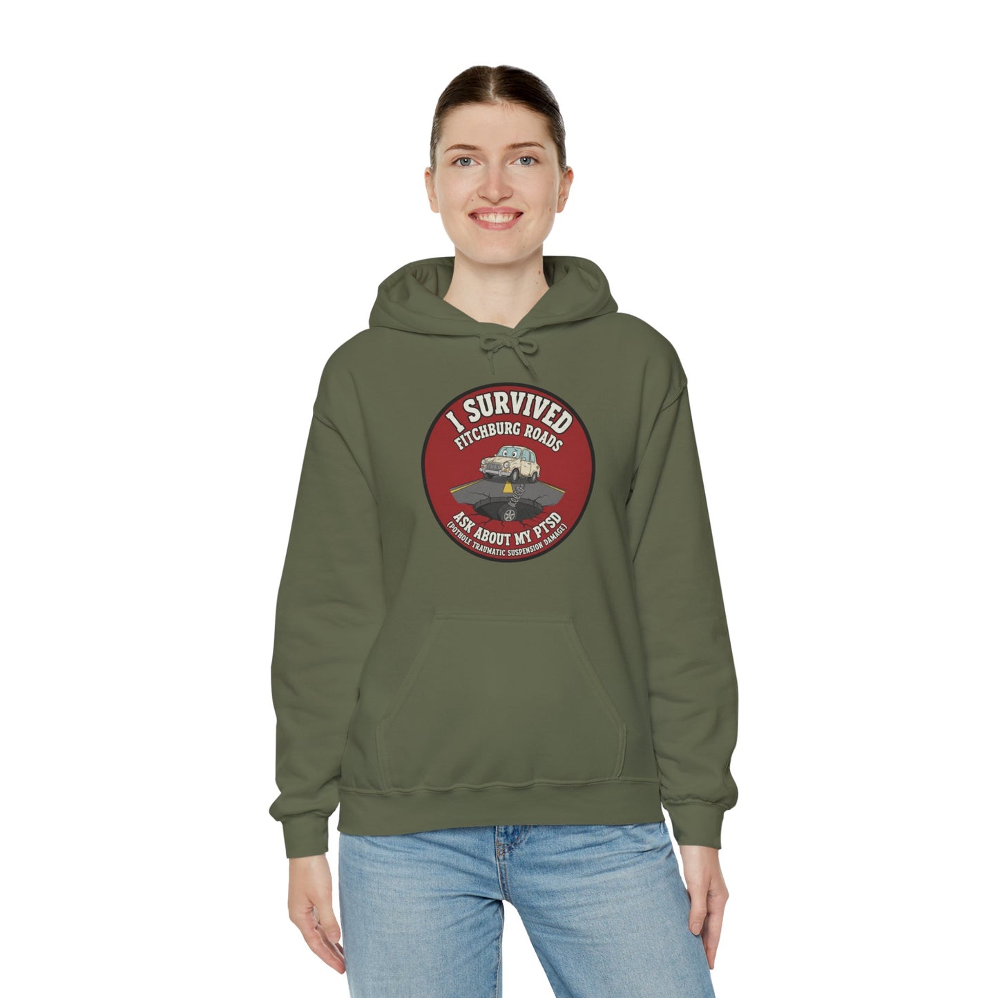 Fitchburg crew neck hoodie - I survived PTSD