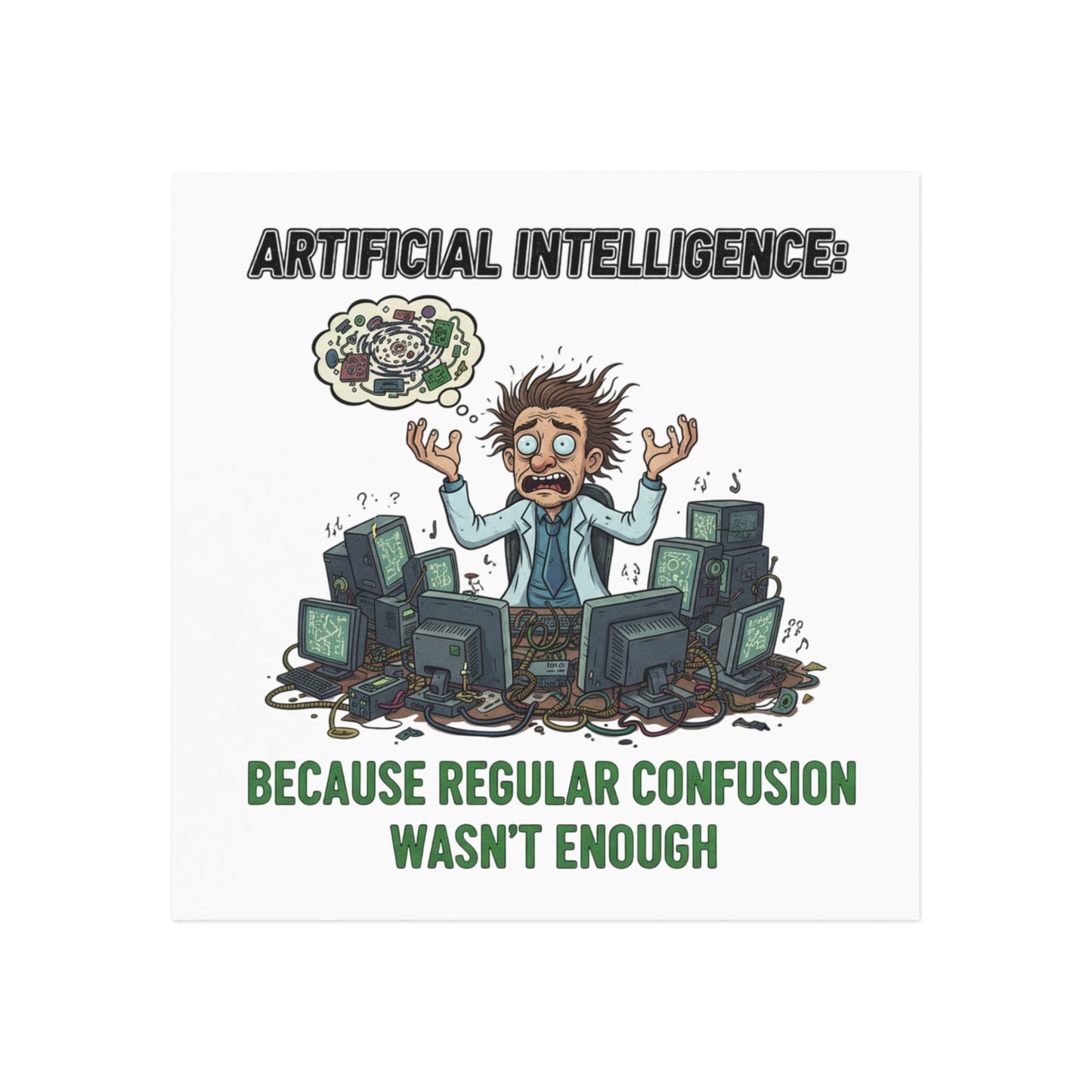 Humor Magnet - AI Regular Confusion