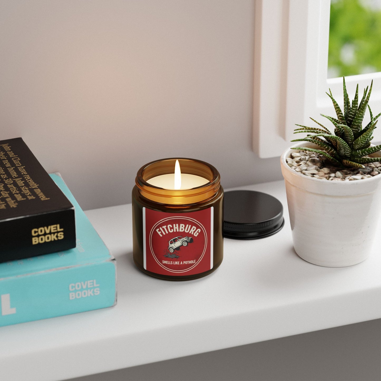 Fitchburg Scented Soy Candle — Amber Jar (Smells Like A Pothole)