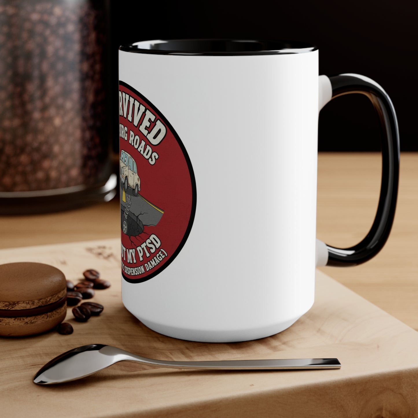 Fitchburg Roads Accent Mug — I Survived
