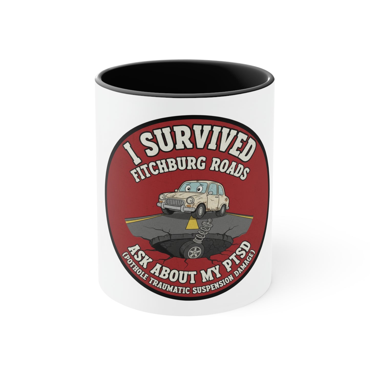 Fitchburg Roads Accent Mug — I Survived
