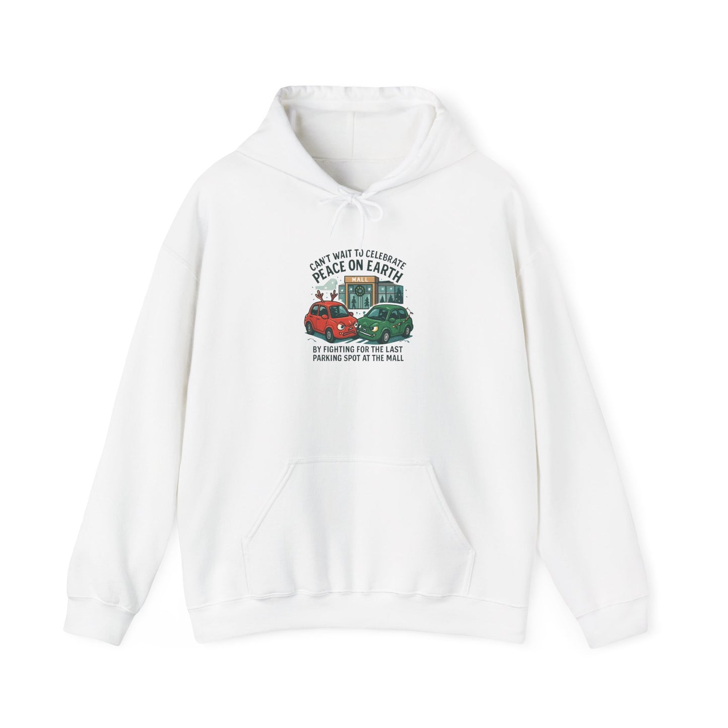Peace on Earth Hoodie — Vintage Cars Holiday Sweatshirt